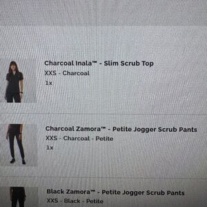 FIGS charcoal jogger set XXS/XXSP